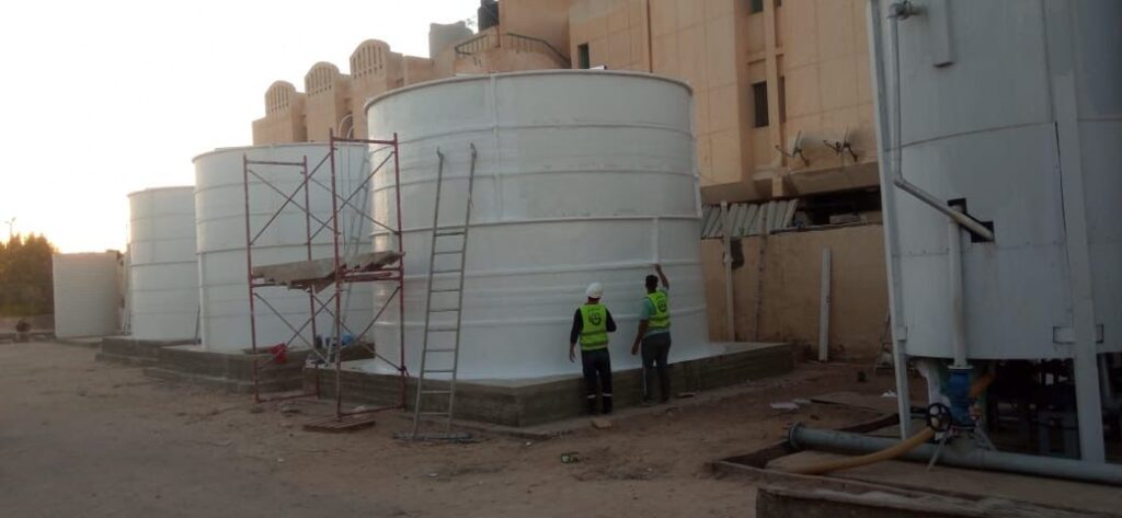 فيبر جلاس (GRP) اسطواني راسي تجميعي