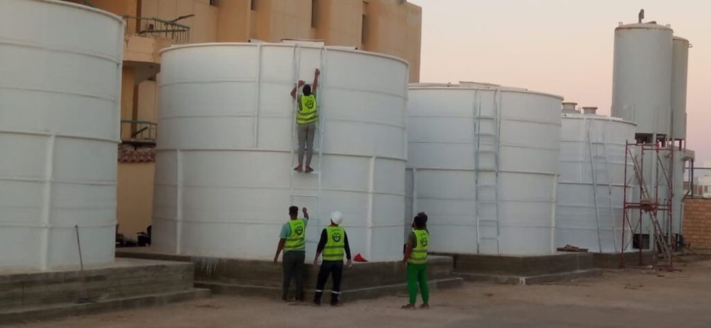 فيبر جلاس (GRP) اسطواني راسي تجميعي