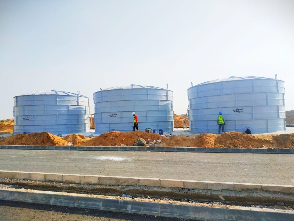 فيبر جلاس (GRP) اسطواني راسي تجميعي