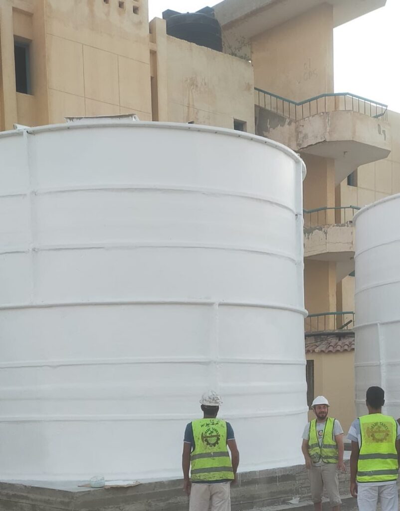 فيبر جلاس (GRP) اسطواني راسي تجميعي