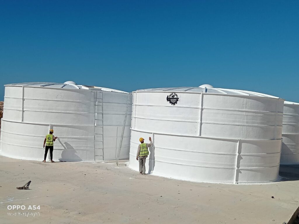 فيبر جلاس (GRP) اسطواني راسي تجميعي