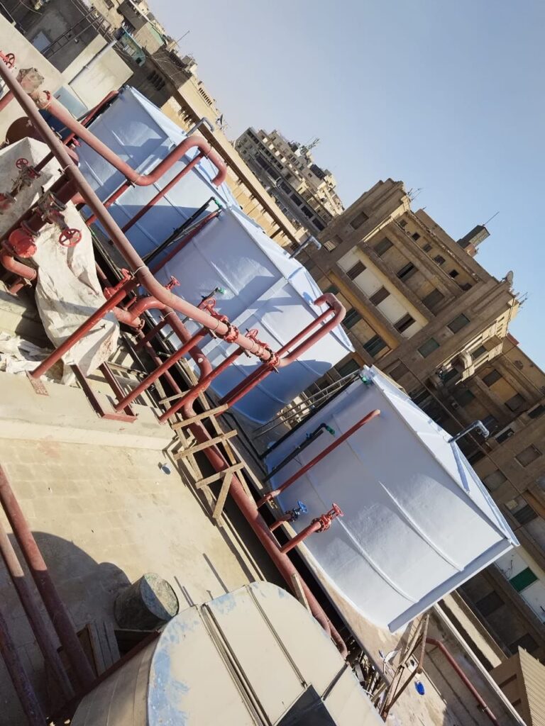 فيبر جلاس (GRP) اسطواني راسي تجميعي