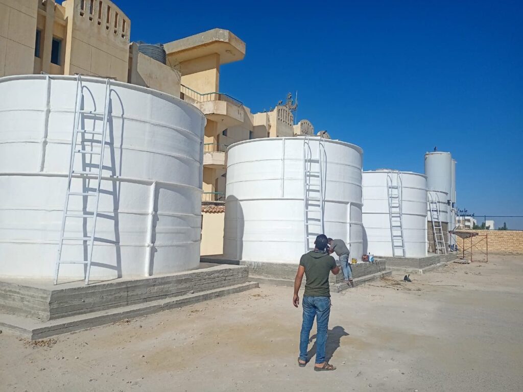 فيبر جلاس (GRP) اسطواني راسي تجميعي