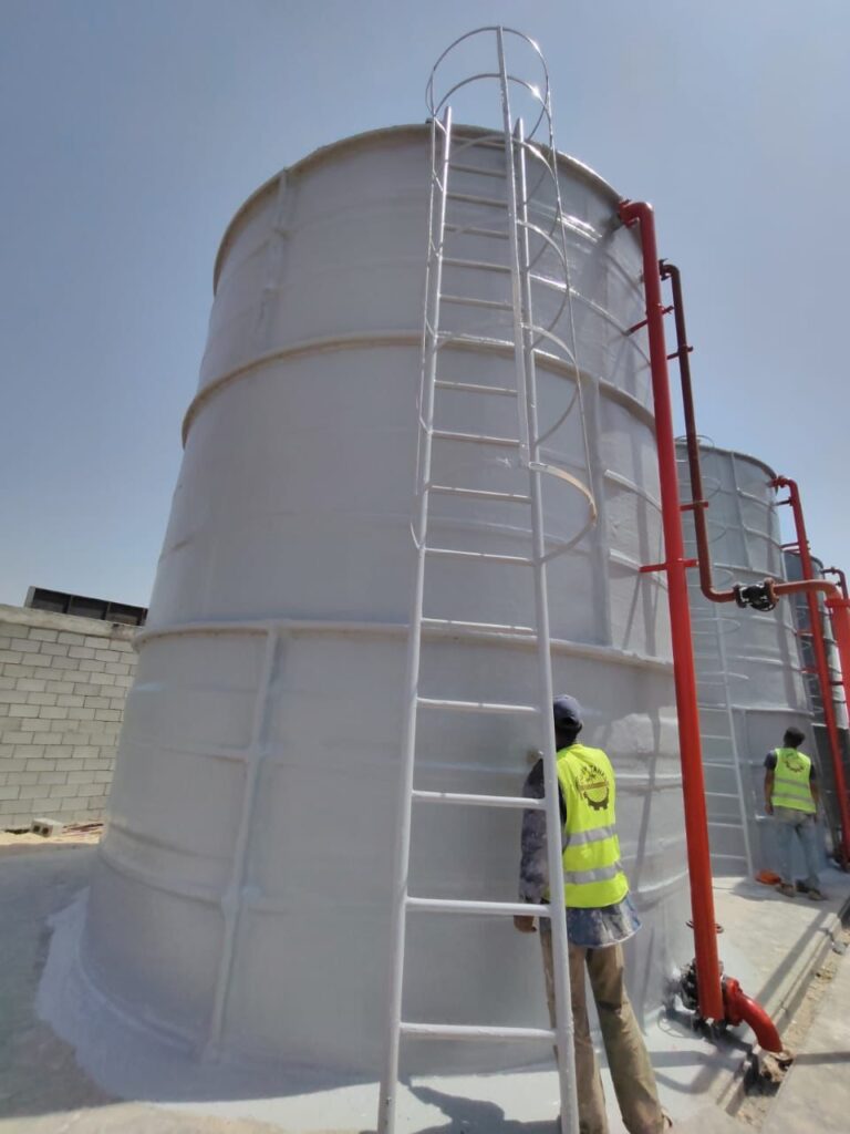 فيبر جلاس (GRP) اسطواني راسي تجميعي